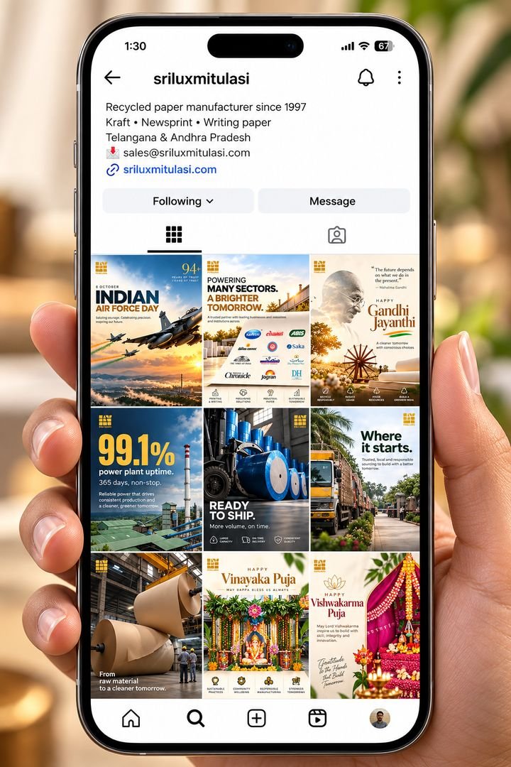 Instagram feed we managed for Sri Luxmi Tulasi
